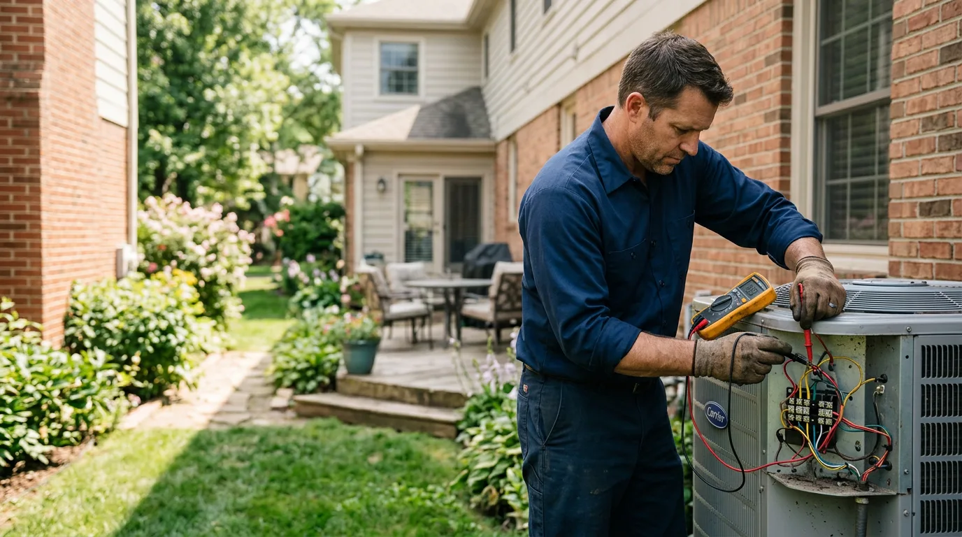 HVAC technician working near Afton, TX